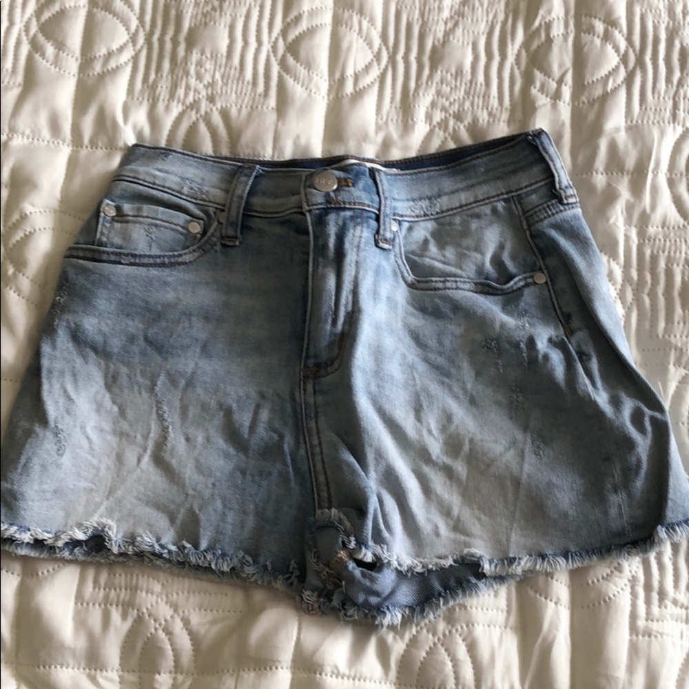 High waisted jean shorts